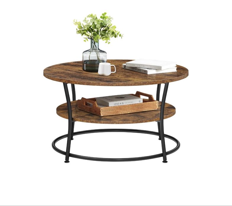 Stolik kawowy okrągły 80cm średnicy rustykalny