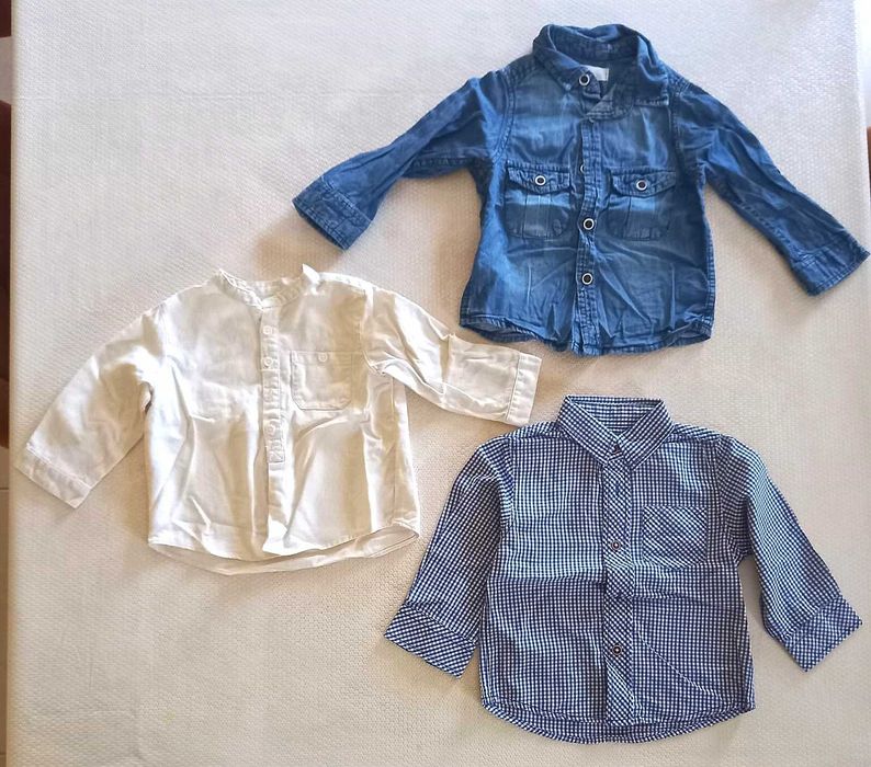 5 camisolas e 3 camisas menino 9 a 12 meses