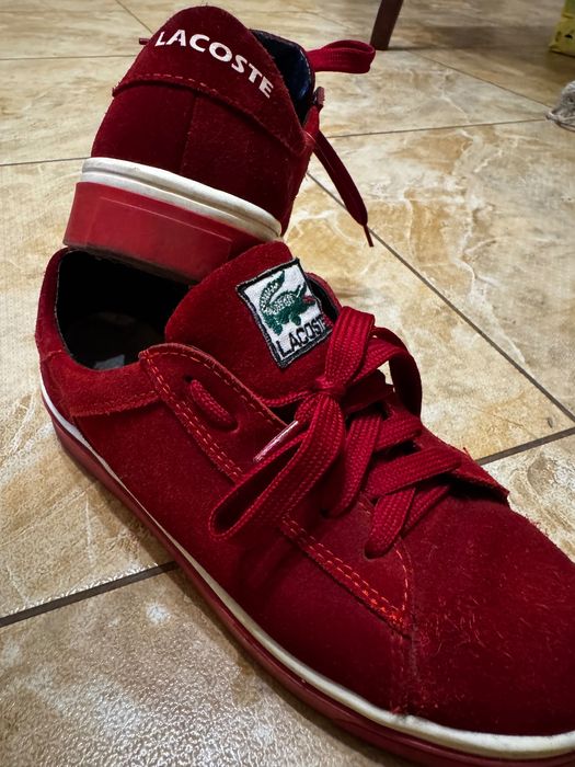Кеди Lacoste червоні