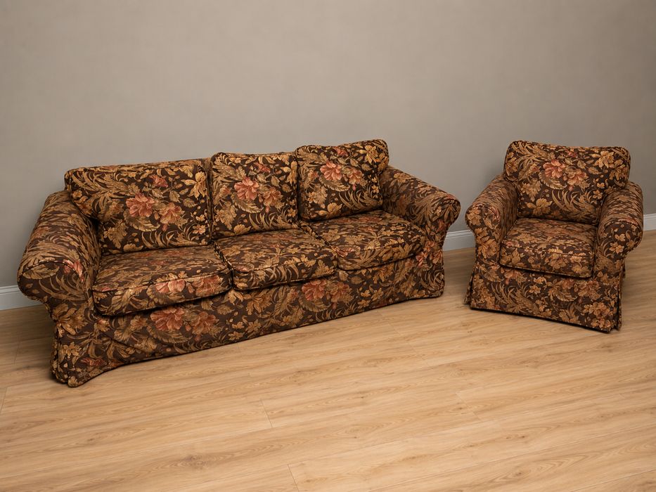 Sofa i fotel EKTORP vintage cottagecore