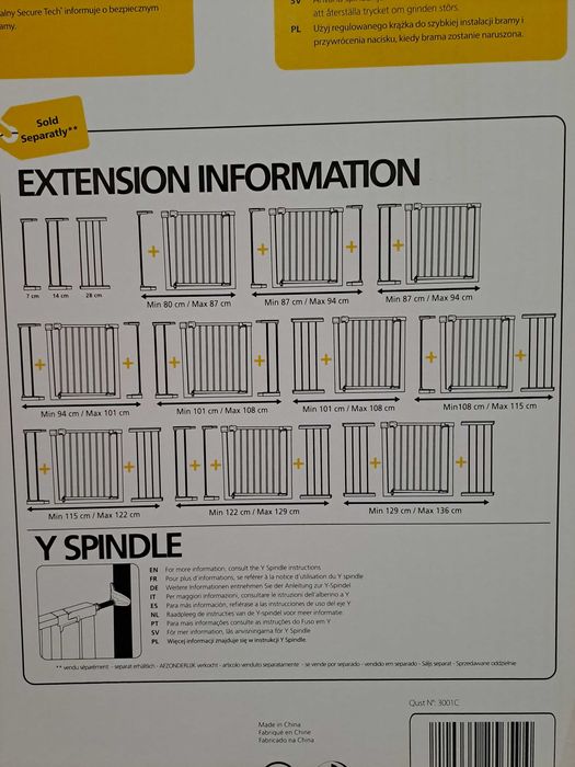 Barreira Segurança Escadas Safety 1St + 2 extensões