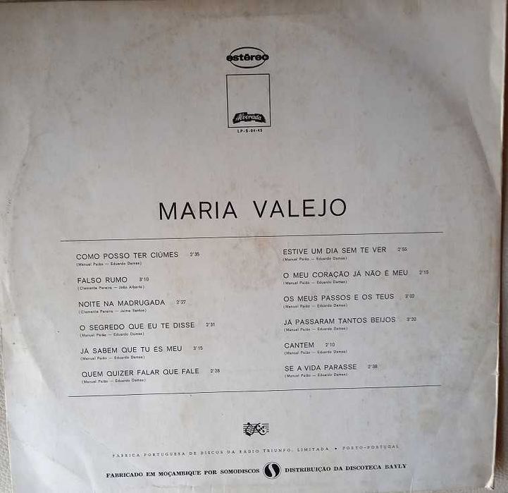 vinil disco LP Maria Valejo o segredo que eu te disse LP
