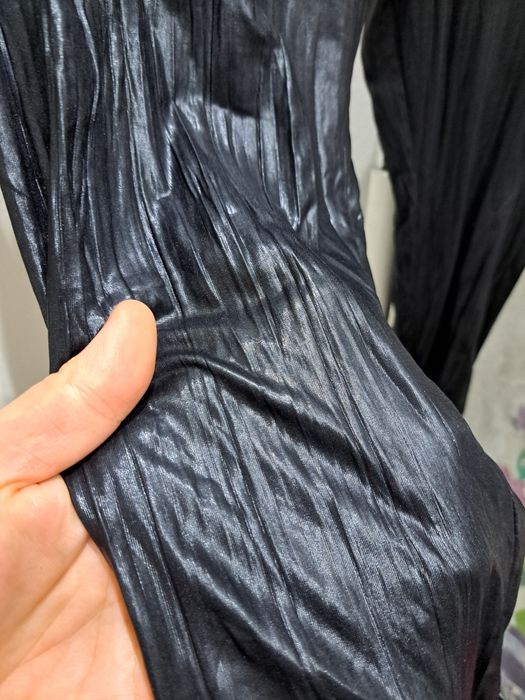 Legginsy Getry czarne  błyszczące  imitacja skoryzczone