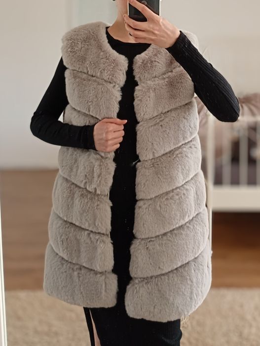 Futro kamizelka bezrękawnik futrzany