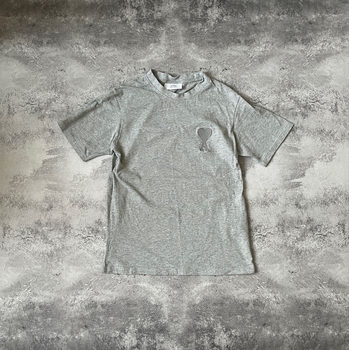 Футболка AMI Paris Ami de Cœur T-Shirt Heather Grey