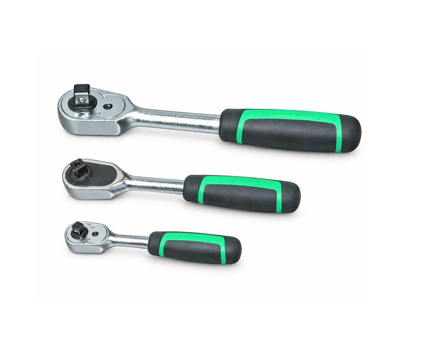 STAHLWILLE – NOWY zestaw 3 profesjonalnych grzechotek 1/2", 3/8", 1/4" – 512 / 435QRN / 415