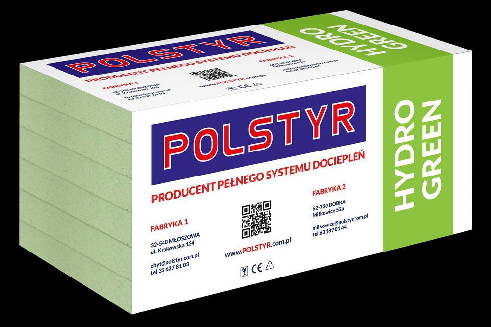 Styropian Specjalny POLSTYR HYDRO GREEN 100D (CENA ZA 1M3)