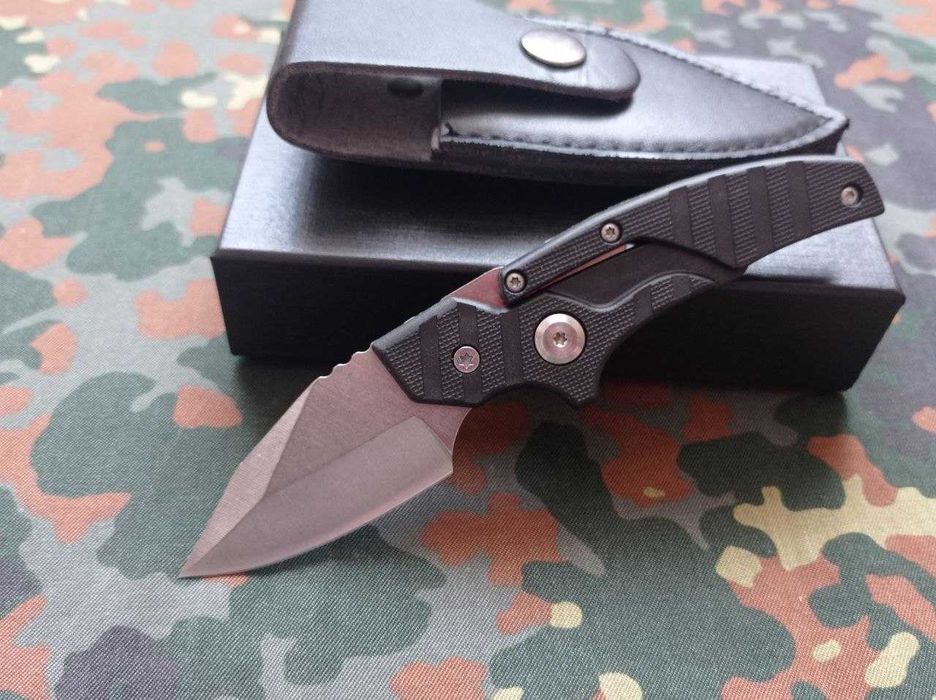 Складний туристий EDC-тичковий ніж Microtech Transformer Black в чехлі
