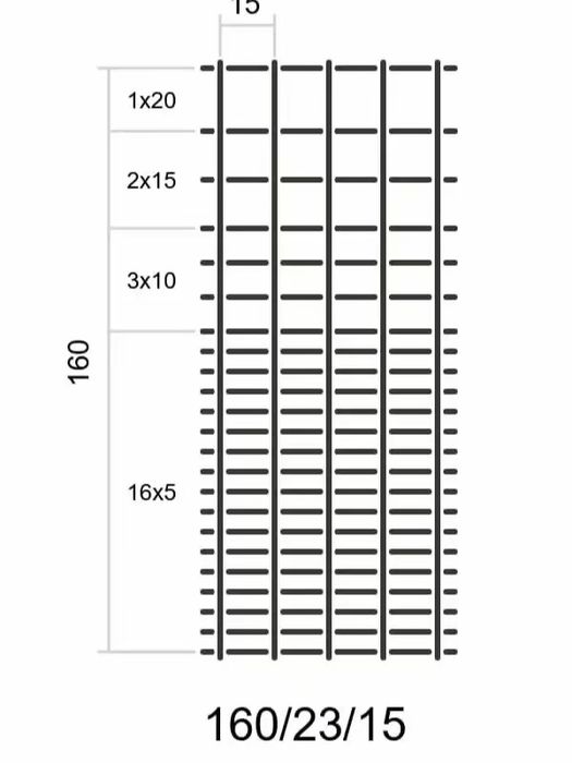 Siatka leśna gruba 160/23/15 Medium zagęszczona