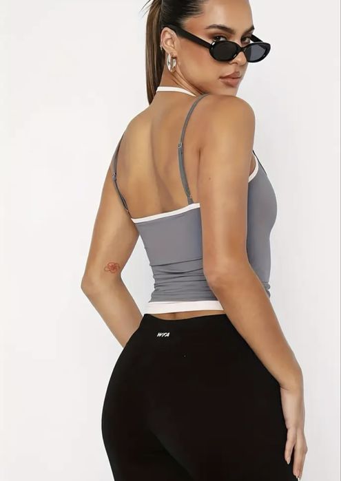 Майка топ сірий