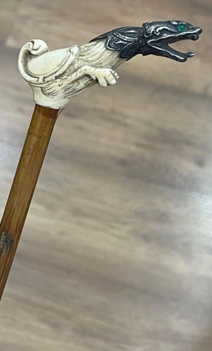 Pingalim/pequena bengala em matéria nobre e prata