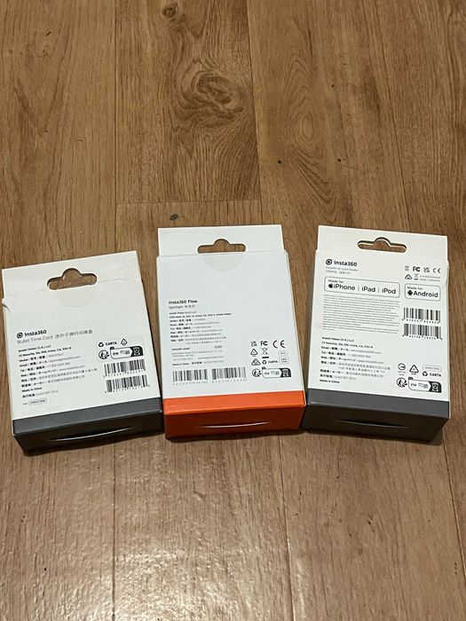 Acessórios insta 360 (Bullet time cord, Spotlight, Quick reader)