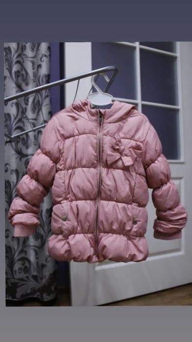 Дутая куртка пудра Zara 1-2г 86-92р