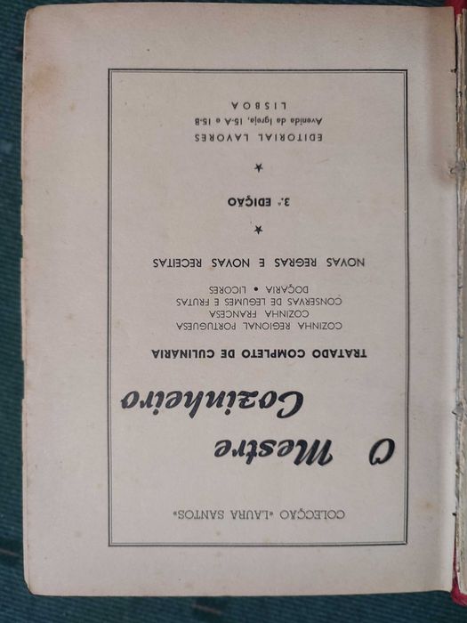O Mestre Cozinheiro - Laura Santos - 3ª edição