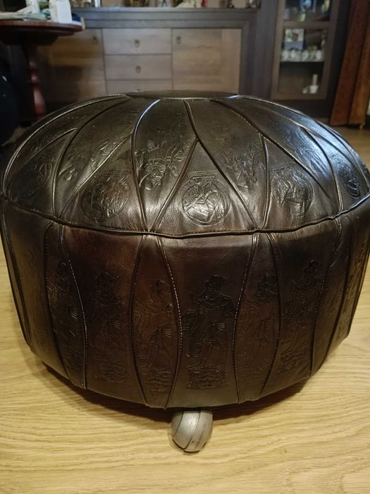 Pufa skórzana, krzesło, fotel