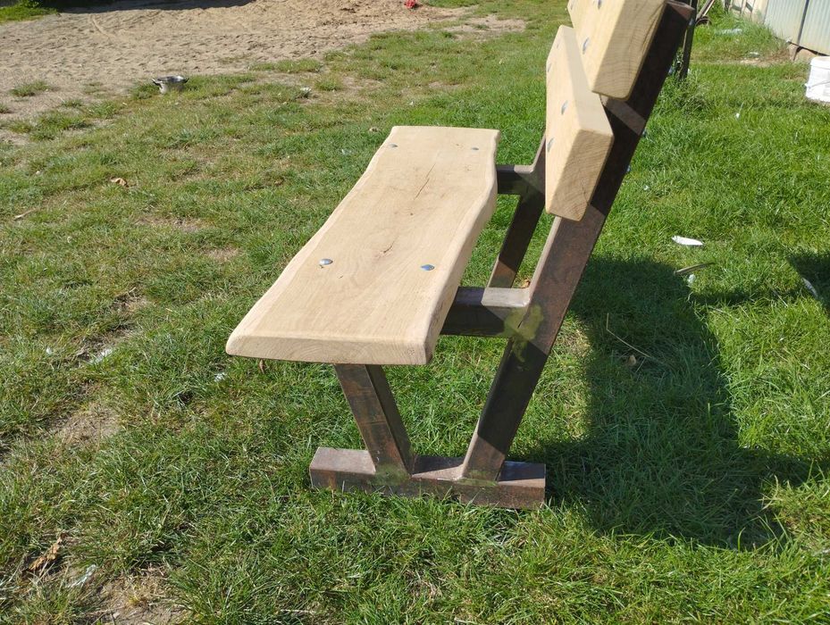 Ławka ogrodowa dębowa