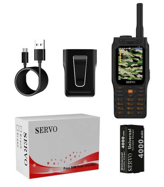 Телефон SERVO F3 4000 мАч 4 сим карты черный с большим дисплеем и каме