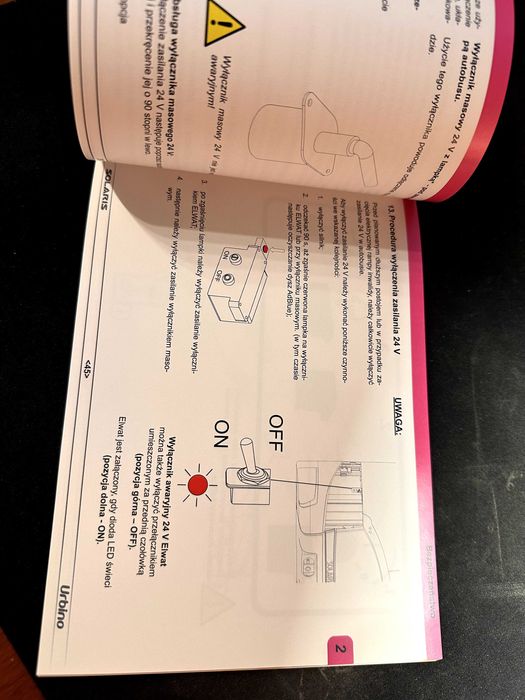 Instrukcja obsługi Solaris Urbino - stan idealny + gratis