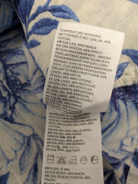 Bluzka z długim rękawem len H&M L damska