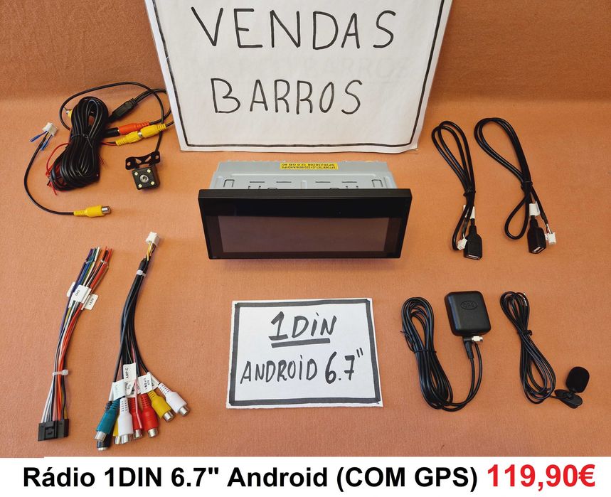 Rádio 1DIN 6.7" • MERCEDES • W202 W124 W210 R170 W140 • Android