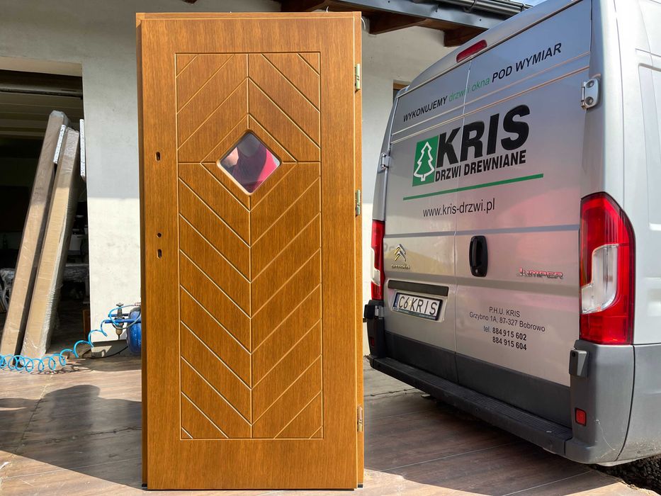 Drzwi zewnętrzne drewniane KRIS 800 OFERT NA KAŻDY WYMIAR cała POLSKA