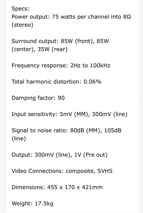Amplituner Onkyo integra mocny  A-SV810 pro