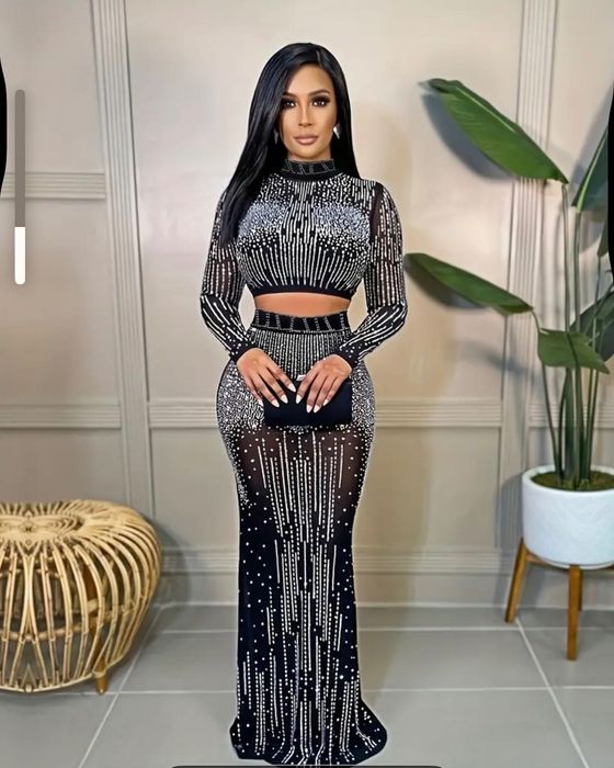 Шикарний комплект спідниця максі і лонг