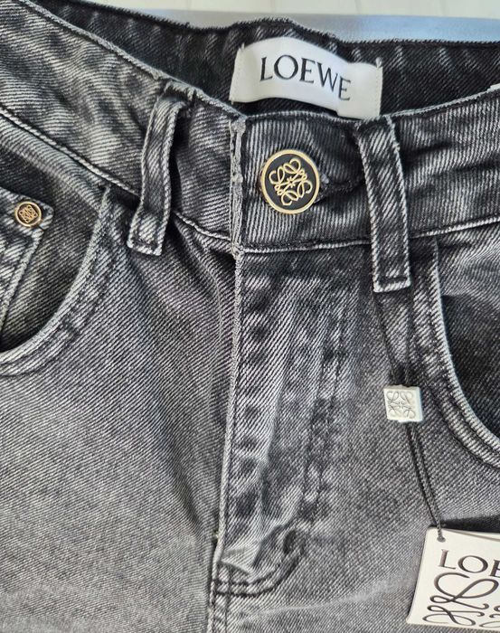 Nowe Baggy Jeans Loewe, szeroka nogawka, wysoki stan W 26/S
