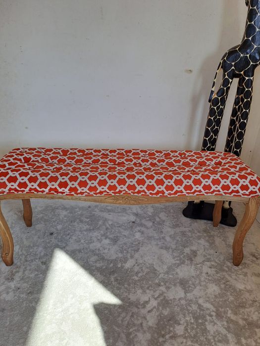Ławeczka w stylu ludwikowskim stylowa vintage siedzisko