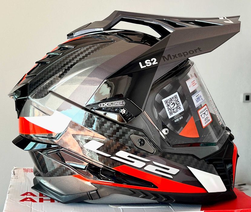 Capacete NOVO LS2 MX701 Explorer Carbon Frontier (30% DESCONTO) Em M e L