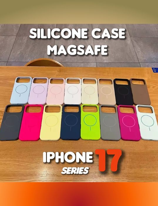 Силиконовый чехол Magsafe на iPhone 17 Pro Max софт тач чохол Силікон