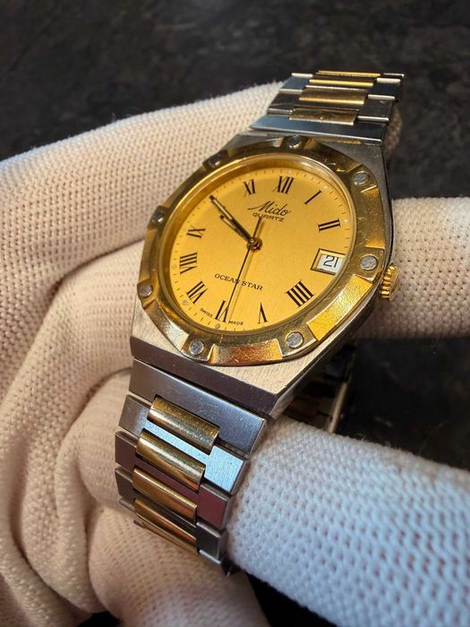 Piękny Mido Ocean Star Quartz Vintage z lat 80. (Szwajcarski Klasyk)