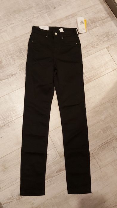 Spodnie czarne z h&m nowe skinny 26