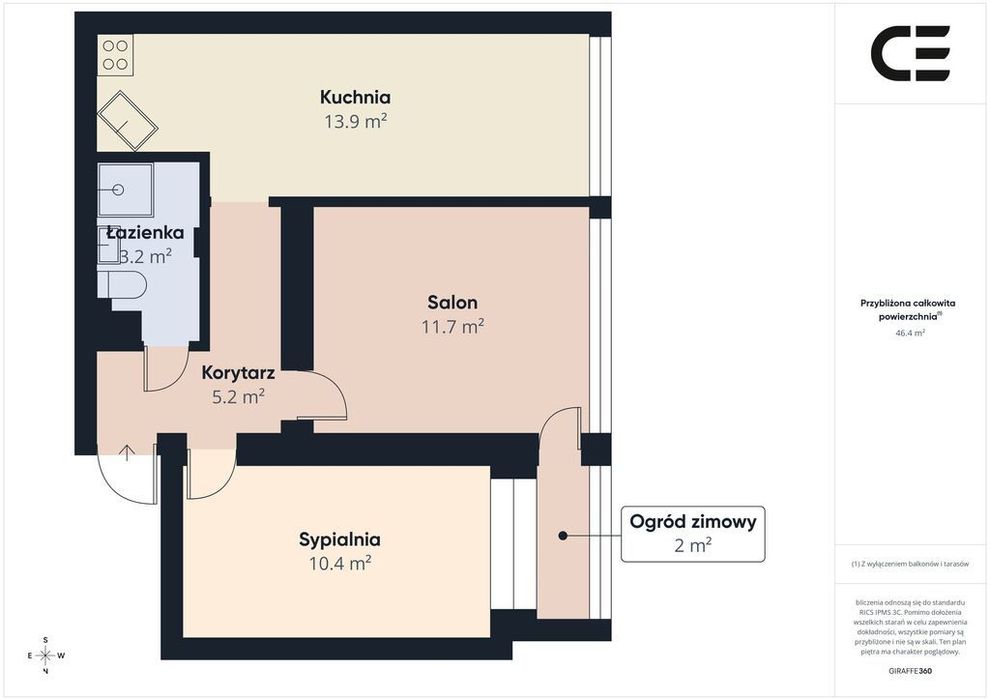 3 pokoje | 47 m² | 2 piętro | loggia | wyposażenie