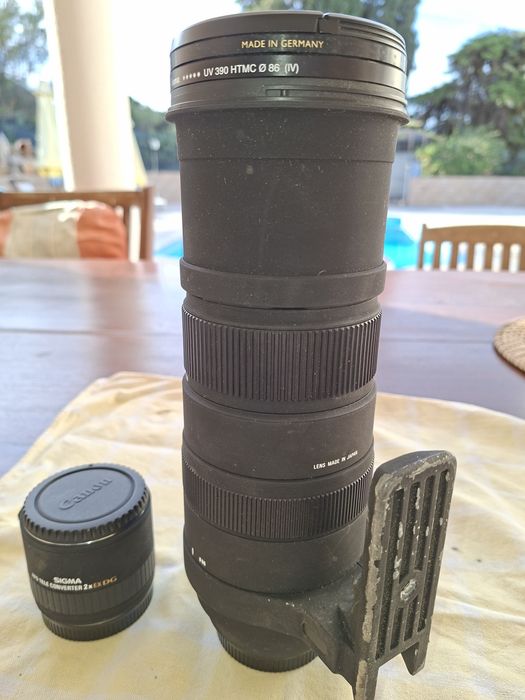 Sigma DG Objectivo 150-500mm 1:5-6.3 APO HSM com converter 2xEX DG para Canon