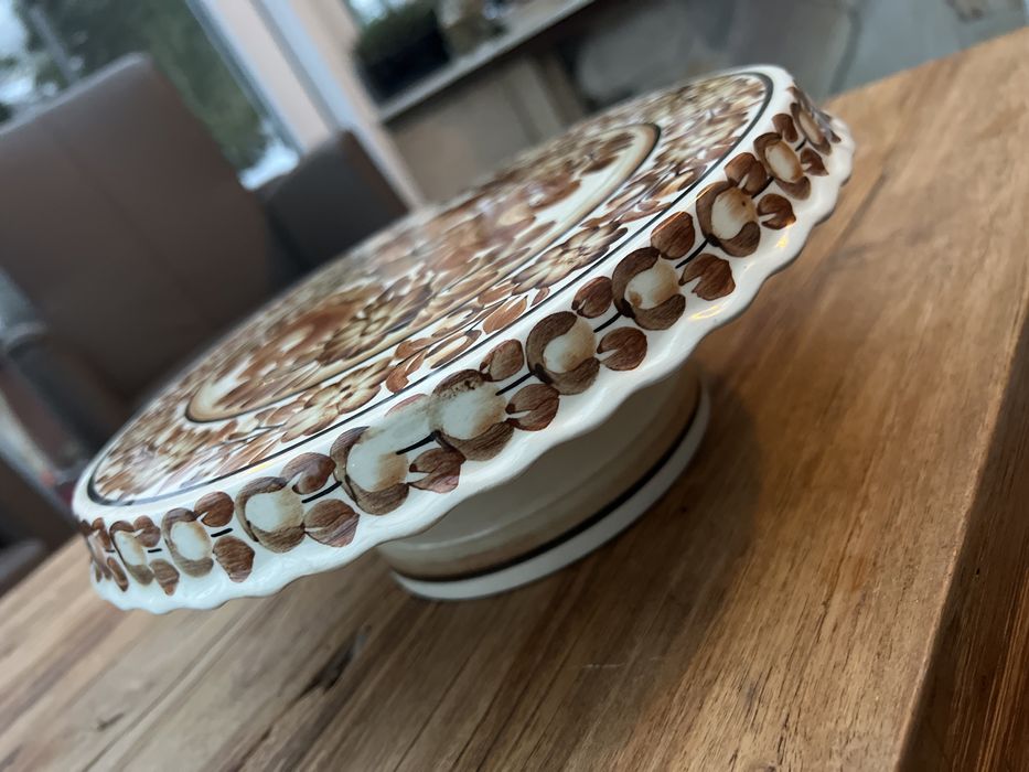 Stara porcelana polska KOŁO patera na tort PRL