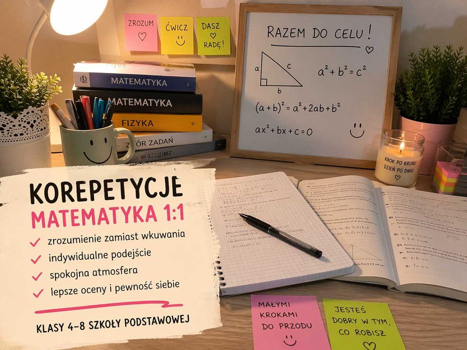 KOREPETYCJE Matematyka 1:1 – szybkie efekty | Szkoła podstawowa | Stegny / Sadyba / Mokotów / Wilanów