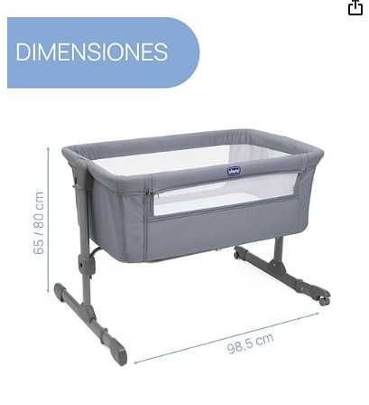 Mini berço para cama Chicco Next 2 Me Pearl cinzento - NOVO