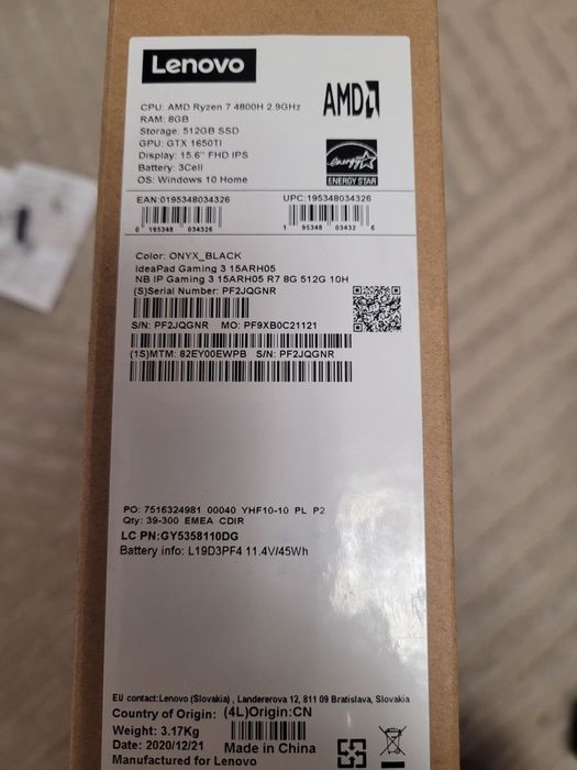 Laptop gamingowy Lenovo  IdeaPad Gaming 3