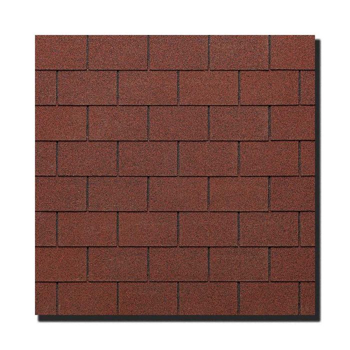 Tegola Eco Roof Rectangular czerwony Gont bitumiczny, grubość 3 mm