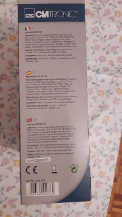 CLATRONIC DVD Player DVD 797 - NOVO, na caixa.