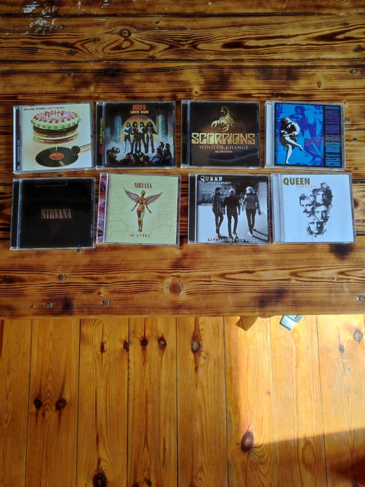 KISS Scorpions Queen Guns n' Roses Nirvana Rolling Stones CD 8 sztuk p