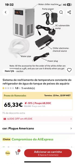 Resfriador agua de aquario