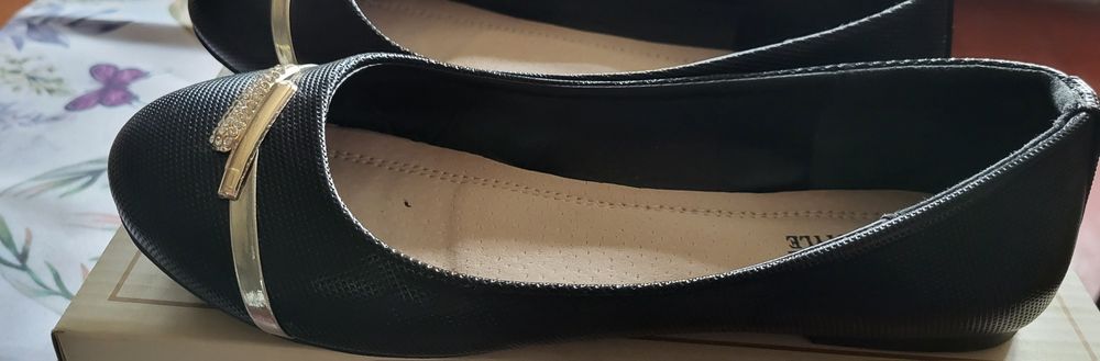 Czarne buty Baleriny damskie rozmiar 38