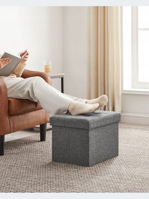 Pufa tapicerowane Songmics szary