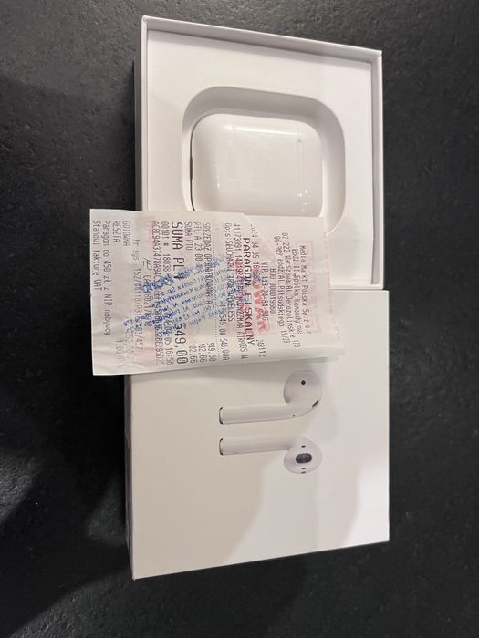 Apple AirPods2 Etui + lewa słuchawka + opakowanie