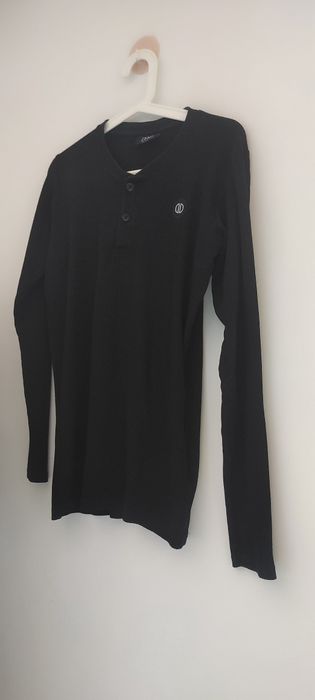 Czarna koszulka w prążki DWG 16 lat 176 vintage Y2K Long sleeve