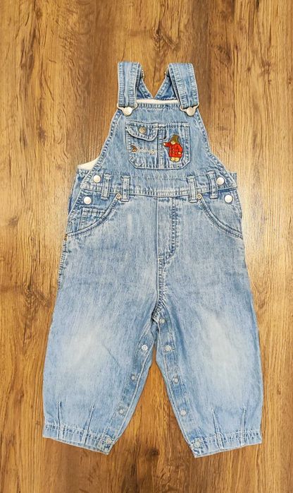 Ogrodniczki dżinsowe dla chłopca rozmiar 80