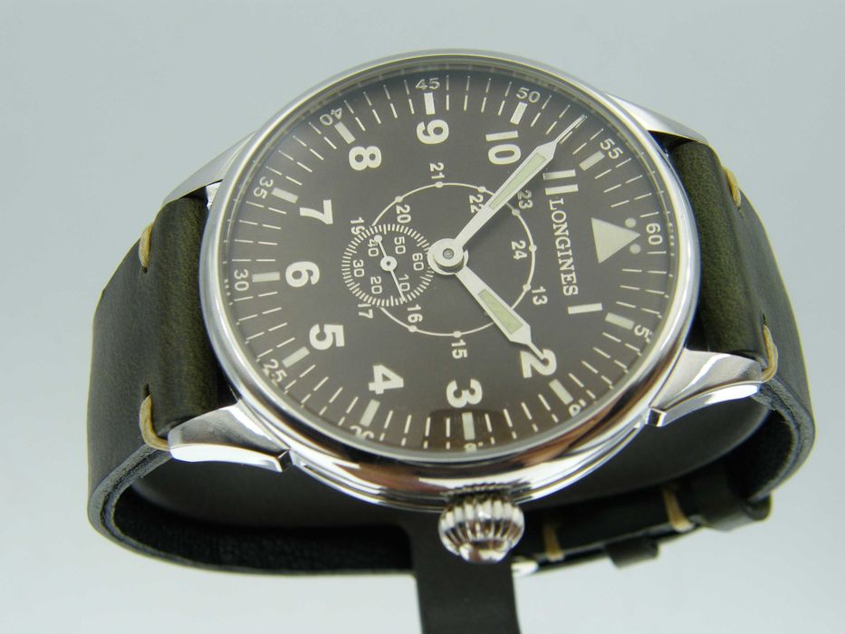 Longines Pilot Militarna Pasówka w Stali