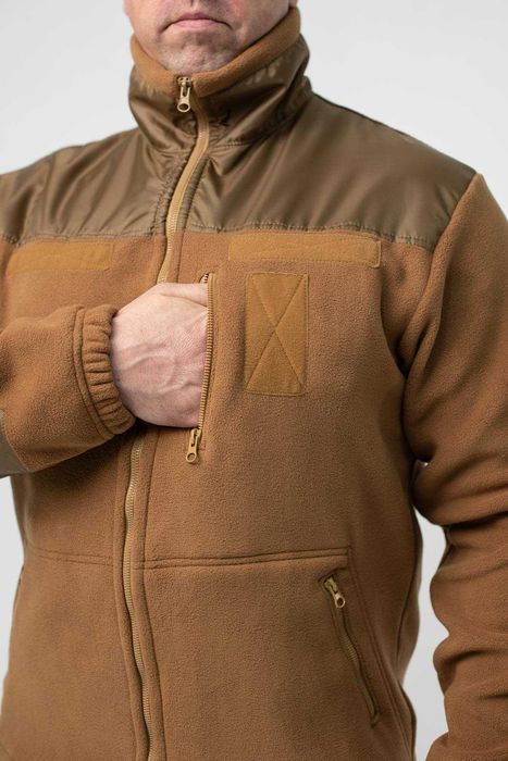 Тактична флісова кофта Військова чоловіча фліска Койот 44-60р Military